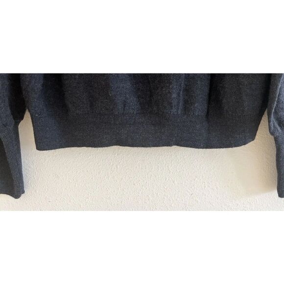 Anthropologie Wool Women Sz L Jolene Cowl Neck Pullover Sweater Dark Gray - Picture 4 of 10